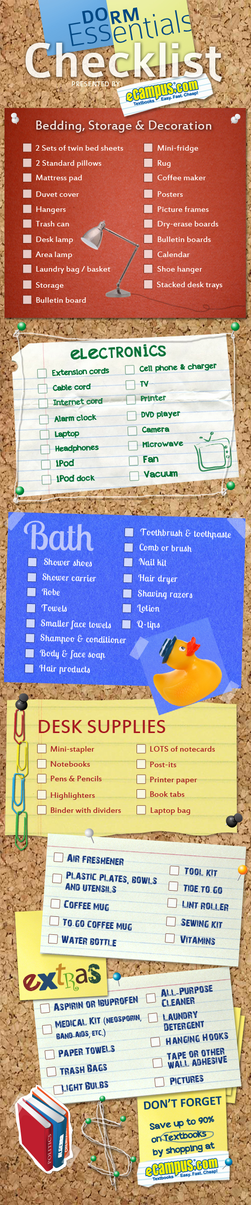 Dorm Room Checklist