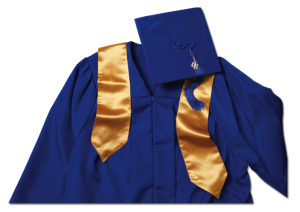 graduation cap and gown